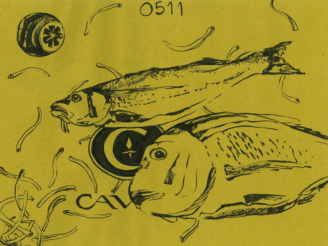 Marco Di Giovanni, L’infinito commestibile, 2014-2015, inchiostro su carta alimentare
