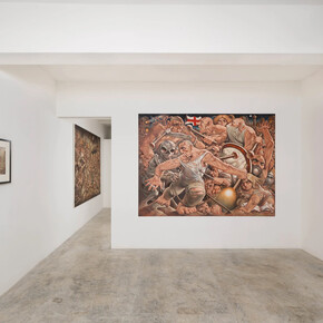 Peter Howson, Luxuria, exhibition view. Courtesy of Flowers Gallery 