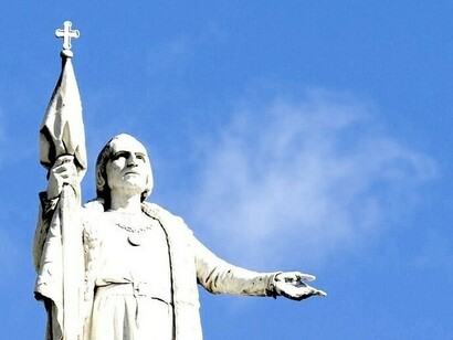 The Columbus Monument in Plaza de Colón, Madrid