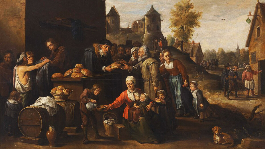 Pittore bambocciante del XVII secolo, Scena di mercato