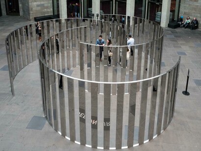 Jeppe Hein, Semicircular space. Courtesy of NGV
