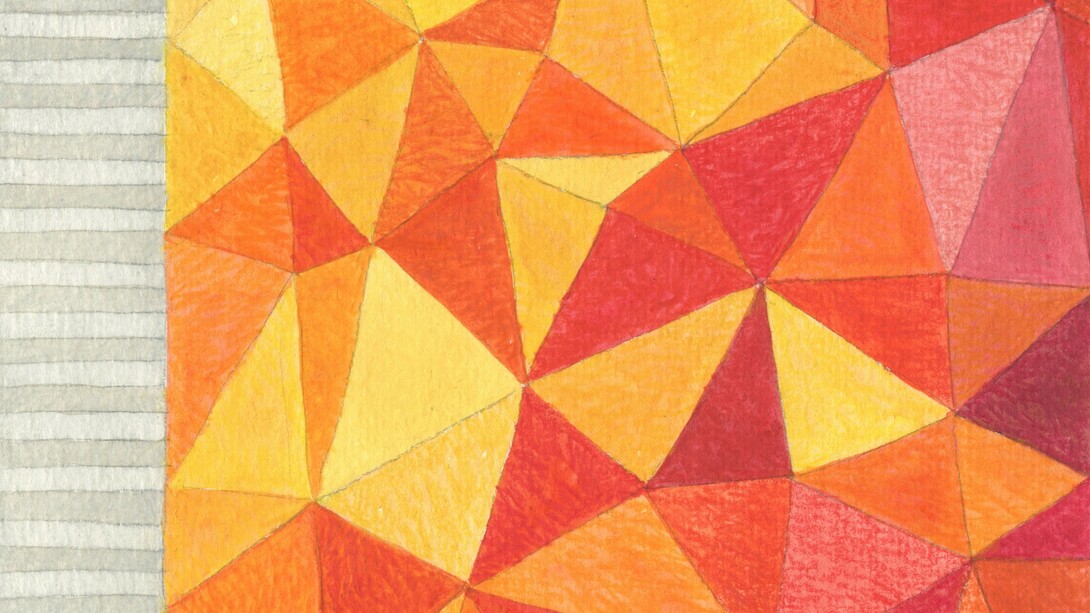 Hockney’s carpet, watercolour, 16 × 12 cm, Mark Weighton, 2025