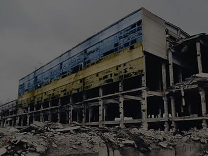 Witness the aftermath of war in Ukraine, depicting the consequences of artillery shelling and air strikes on a military base, revealing the stark devastation left in their wake