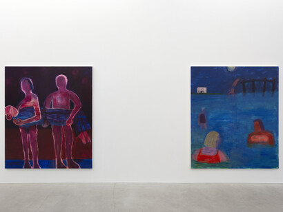 Katherine Bradford, Humankind, vista della mostra. Per gentile concessione dell'artista e kaufmann repetto. Foto di Andrea Rossetti
