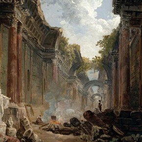 Hubert Robert, Vue imaginaire de la grande galerie © RMN-Grand Palais (musée du Louvre) – Jean-Gilles Berizzi