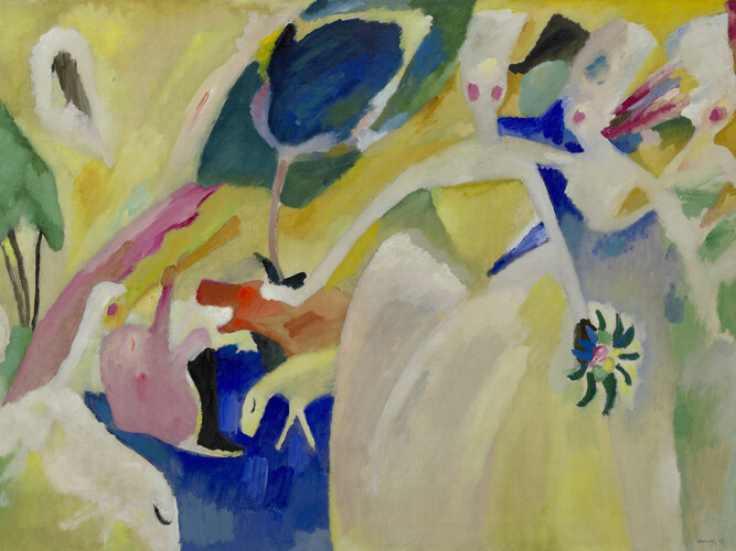 Pastorale, February 1911, Oil on canvas, 105.7 x 156.5 cm, Solomon R. Guggenheim Museum, New York, Solomon R. Guggenheim Founding Collection 45.965 © 2014 Artists Rights Society (ARS), New York/ADAGP, Paris