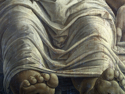 Il Cristo morto del Mantegna (dettaglio)