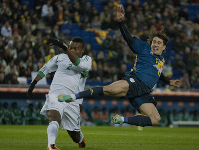 Bojan Krkić representing Catalunya in their 2013 friendly match against Nigeria