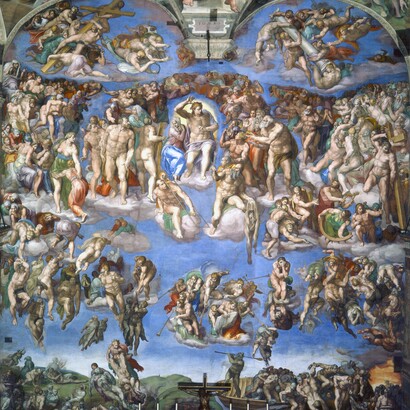 Michelangelo Buonarroti, Giudizio universale, tra il 1536 e il 1541. Cappella Sistina, Città del Vaticano