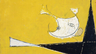 Osvaldo Licini. "Amalassunta su fondo giallo"