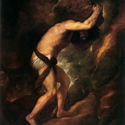 "Sísifo", de Ticiano (ca. 1477/1490-1576)