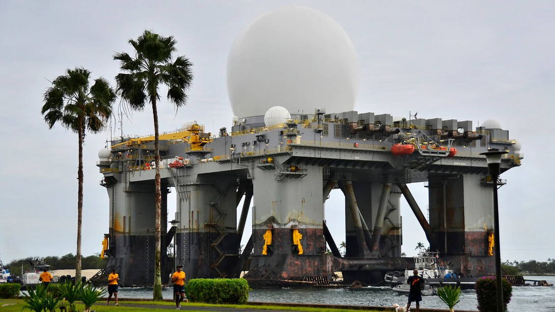 The Sea-based, X-band Radar at Joint Base Pearl Harbor-Hickam in 2013