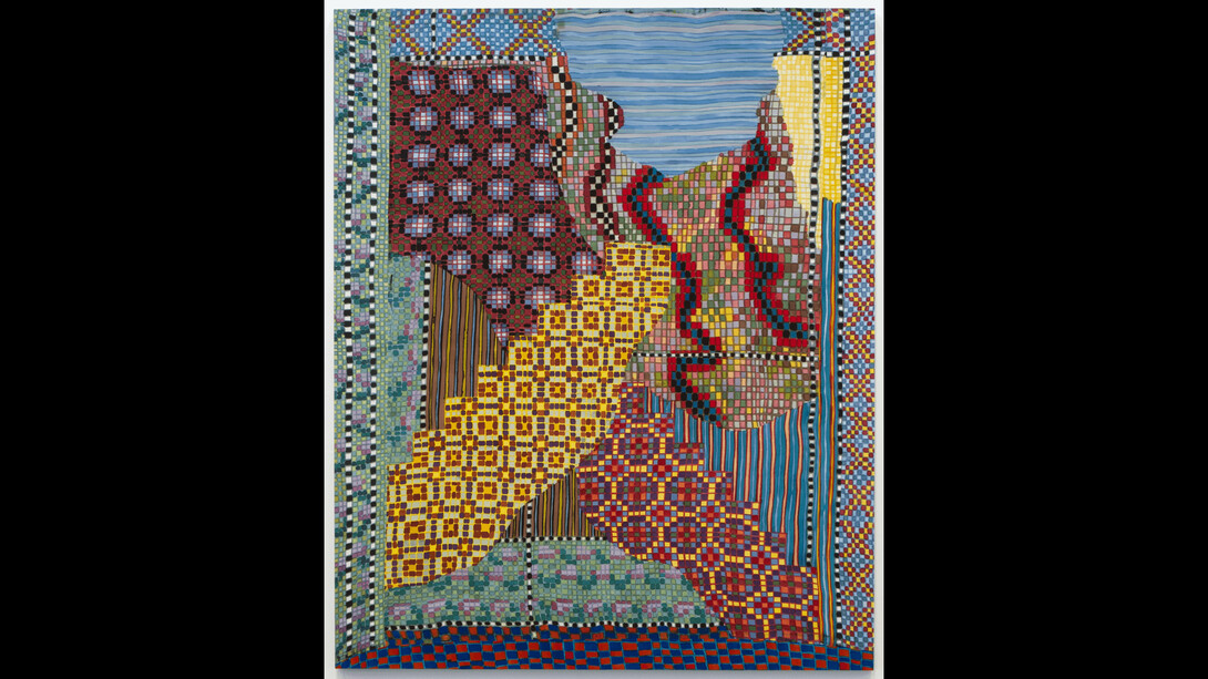 Lauren Luloff, Stairs, Pathways and Sea, 2022-2023, dyed silk © Lauren Luloff. Courtesy of the artist and Yossi Milo, New York 