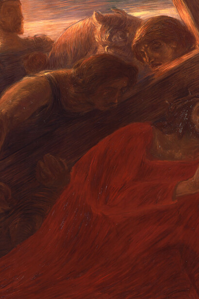 Gaetano Previati, Via Crucis, III stazione, 1901-1902, olio su tela, 121 × 107 cm, Musei Vaticani, Collezione d’Arte Contemporanea. Foto © Musei Vaticani