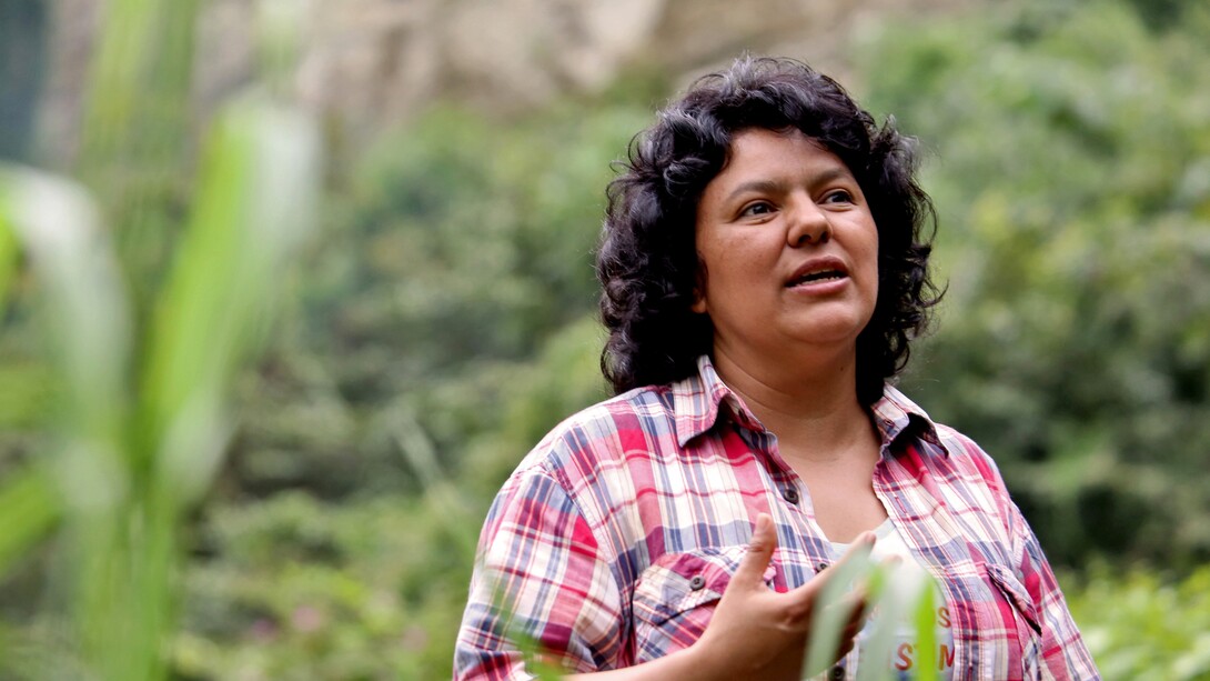La activista ecológica Berta Cáceres