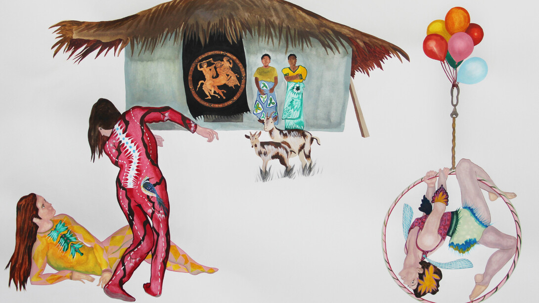 Maria Zervos_Sky and Earth_Mixed media on paper_2019 ©Dimitris Foutris