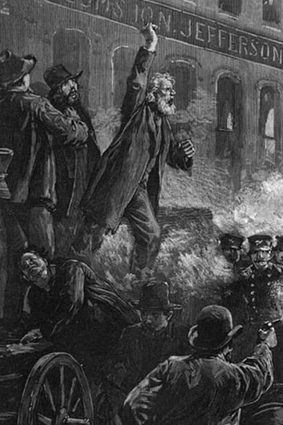 Masacre de Haymarket, autor desconocido (detalle)