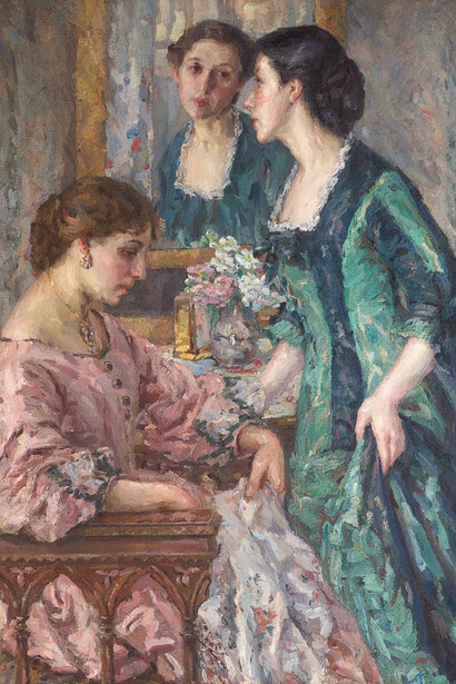 Elena Karamihaylova, Before the ball (detail), 1919. Courtesy of the National Gallery