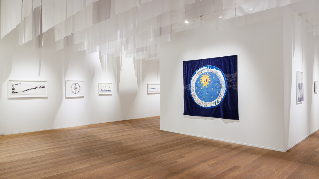 Britta Marakatt-Labba, Where each stitch breathes, exhibition view. Courtesy of Moderna Museet
