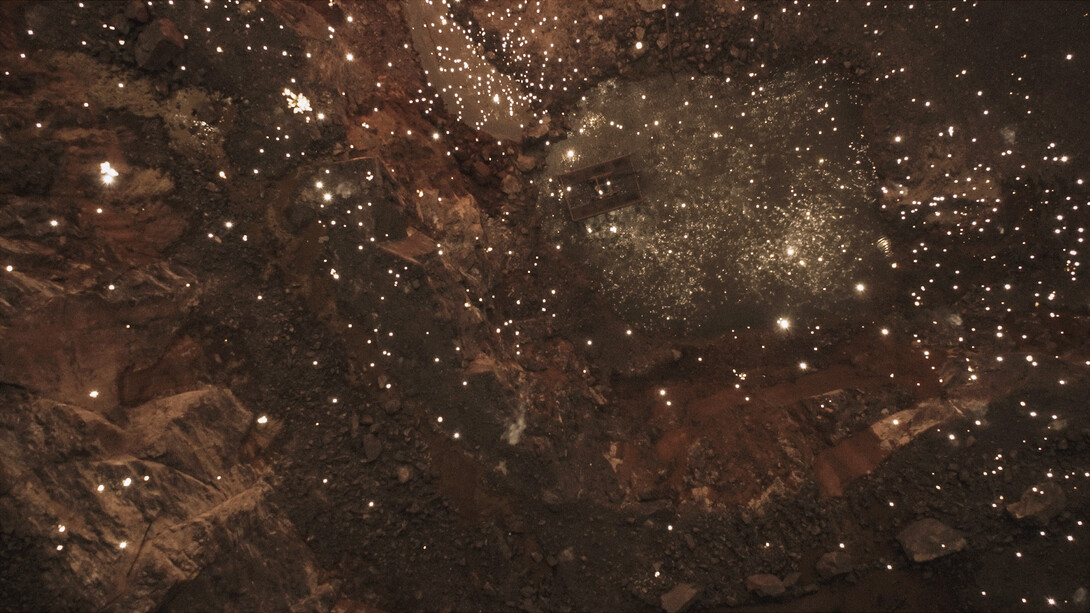 Julian Charrière, Controlled Burn, 2022, 4K film, 16:9 aspect ratio, 3D ambisonic soundscape, continuous video loop, 32 minutes, © Julian Charrière / VG Bild-Kunst, Bonn 2023. Courtesy of Sean Kelly