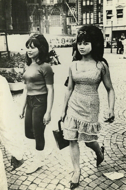 Damplatz, Amsterdam, 1966 , Gelatin silver print; printed c.1966 19 1/2 x 12 1/8 inches. © Ed van der Elsken, courtesy of Howard Greenberg Gallery, New York.