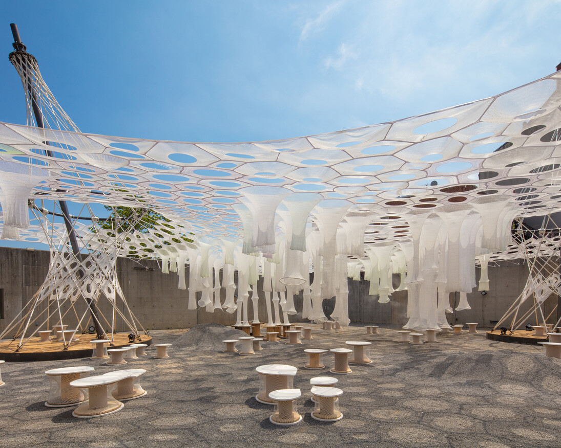 Lumen by Jenny Sabin Studio. Courtesy of MoMA PS1