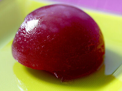 Gelatina de hibisco y mosqueta con estevia