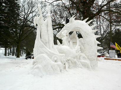 Escultura en la nieve