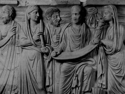 El platonismo tuvo su continuidad en el neoplatonismo: representación de Plotino en un sarcófago