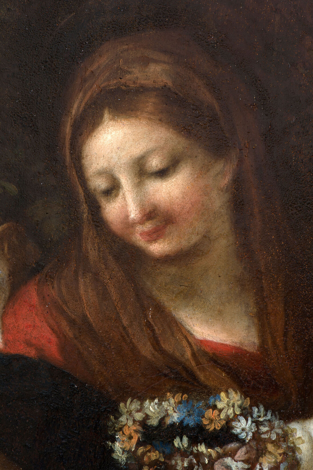 Pietro da Cortona, Madonna con Bambino e Santa Martina, particolare