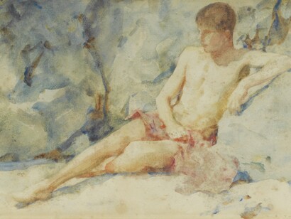 «Muchacho en las rocas», Henry Scott Tuke (1858-1929)
