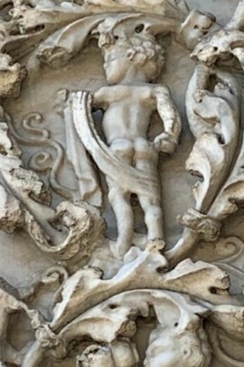 Firenze, Duomo, Porta dei Canonici, dettaglio