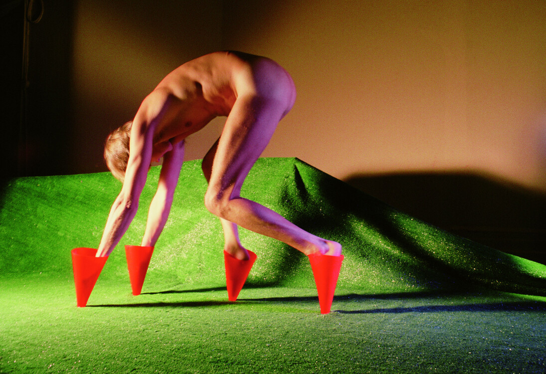 Jimmy De Sana
Marker Cones, 1982
Medium C-print on paper
© Courtesy of Wilkinson Gallery, London and The Estate of Jimmy De Sana
