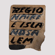 D.E. May, Untitled (Regionaire E Islandsalem), Year Unknown. Ink on cardstock, 4 ½” x 3 ½”. Courtesy of PDX Contemporary Art