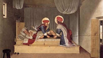 Beato Angelico, La Guarigione del Diacono Giustiniano – Museo nazionale di San Marco, Firenze. 