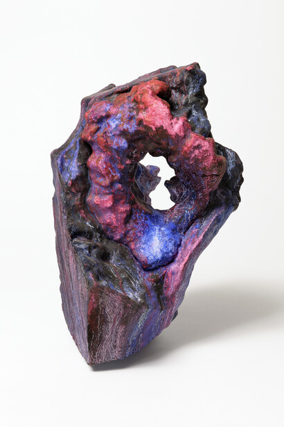 Maggi Hambling, Aftermath (Amy Winehouse), bronze primed and hand coloured, h34 x w30 x d23cm, Copyright Maggi Hambling, Photograph by Douglas Atfield