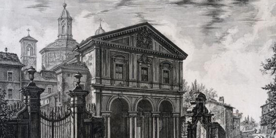 Giovanni Battista Piranesi, Basilica di San Sebastiano, 1750-1760, acquaforte, Museo di Roma