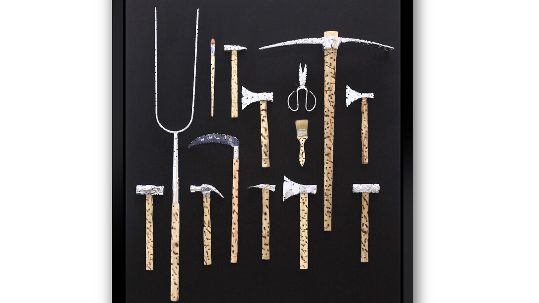 Wu Yuren, Heritage No. 1, 2015, metal, wood, glass, 58 1/4 x 48 7/8 x 5 7/8 inches (148 x 124 x 15 cm)