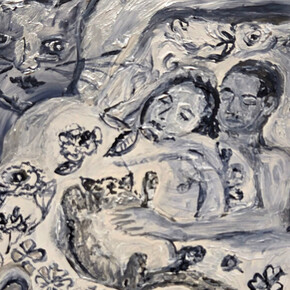 Karen Finley, Cat dreams (detail), 2024. Courtesy of Freight and Volume Gallery