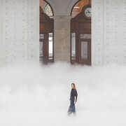 Fujiko Nakaya, vue de l'exposition. Avec l'aimable autorisation de la Bourse de Commerce