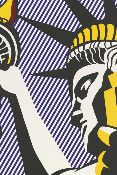 Roy Lichtenstein, I love liberty (detail), 1982. Courtesy of National Gallery of Art © Estate of Roy Lichtenstein/DACS 2025