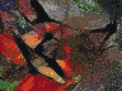 Simone Ferrero, Resurrection from the Ashes, 103x103 cm, 2023