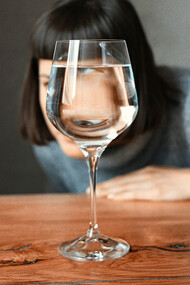 Trying to imitate reality creates self-deception like the one created in by the water in this glass