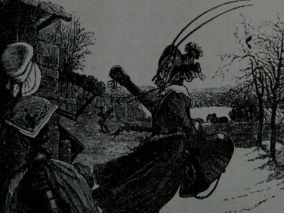 Ilustración de «La cigarra y la hormiga» (Grandville)