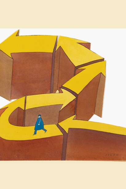 Jean-Michel Folon, Untitled, ca. 1968, Fondation Folon ©Fondation Folon, ADAGP/PARIS, 2024-2025