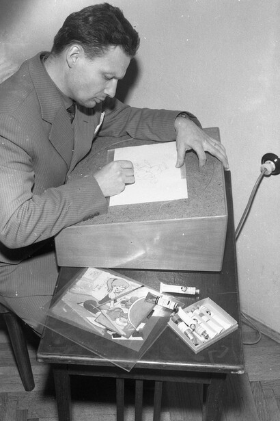 Miki Muster, on the 100th anniversary of his birth. Courtesy of City Museum of Ljubljana