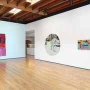 Gerald Jackson, The rooftop paintings at 255 Bowery, exhibition view. Courtesy of Parker Gallery