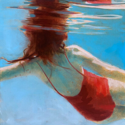Carol Bennett, Hannah's Window, Acrylic Ink Oil Shellac on Paper, 26x20
