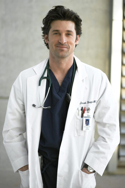 Anatomía de Grey. Derek Sheperd, encarnado por Patrick Dempsey