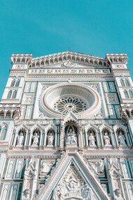 Entrada da catedral Santa Maria del Fiore em Florença, Itália